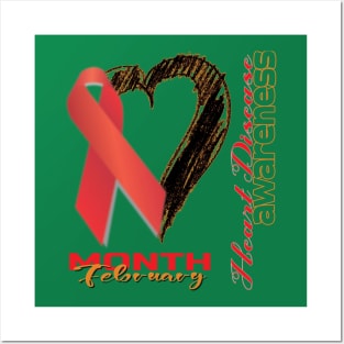 Heart disease awareness month Posters and Art